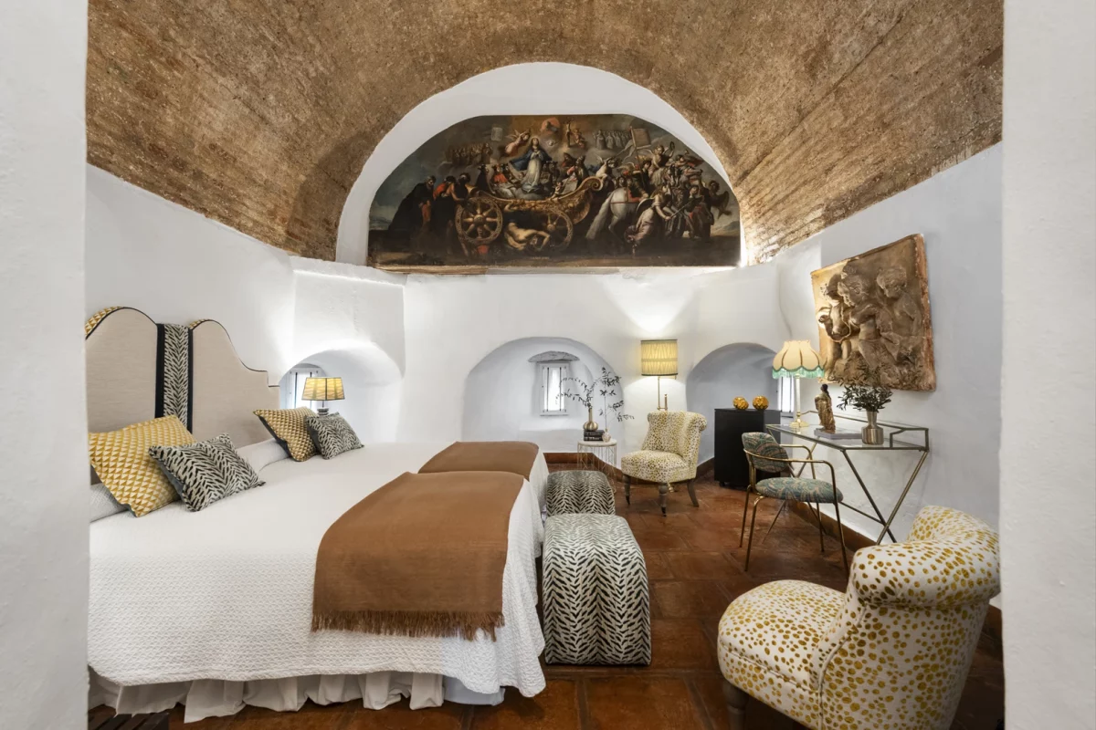 Pérafan de Ribera Luxury Double Room, Hotel Cortijo Torre de la Reina, Seville, Andalusia, Spain