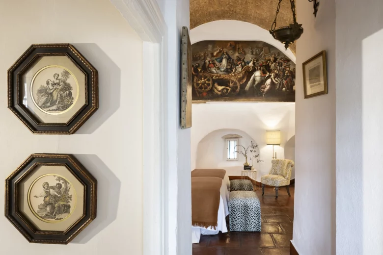 Pérafan de Ribera Luxury Double Room, Entrance, Hotel Cortijo Torre da la Reina, Seville, Andalusia, Spain