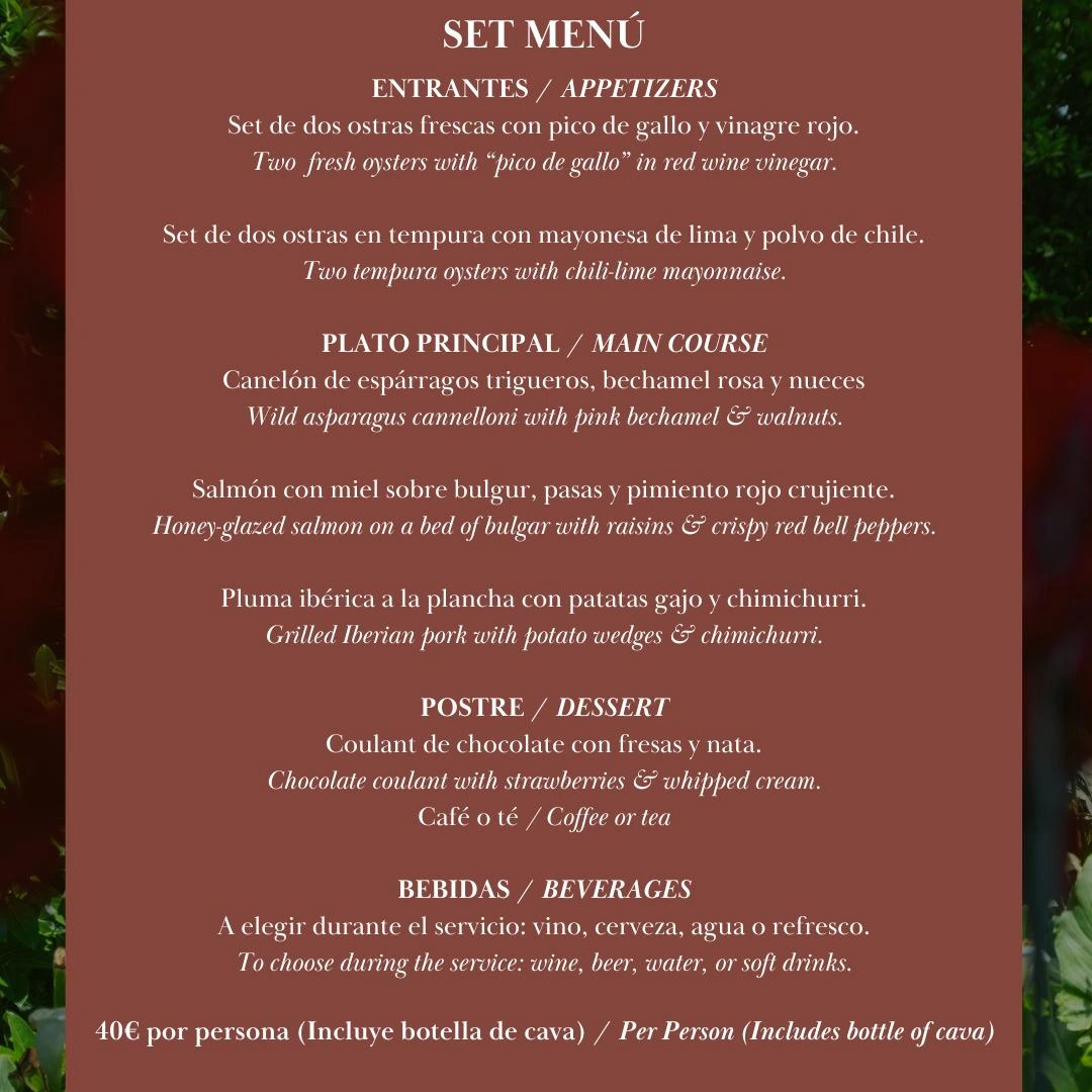 Valentine's Day Special Set Menu , La Dona Restaurant & Bar, Hotel Cortijo Torre de la Reina, Seville, Andalusia, Spain